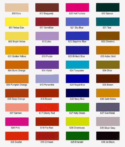Jacquard Acid Dye Color Chart