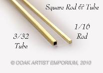 Brass Rod/Tube- Square - Small